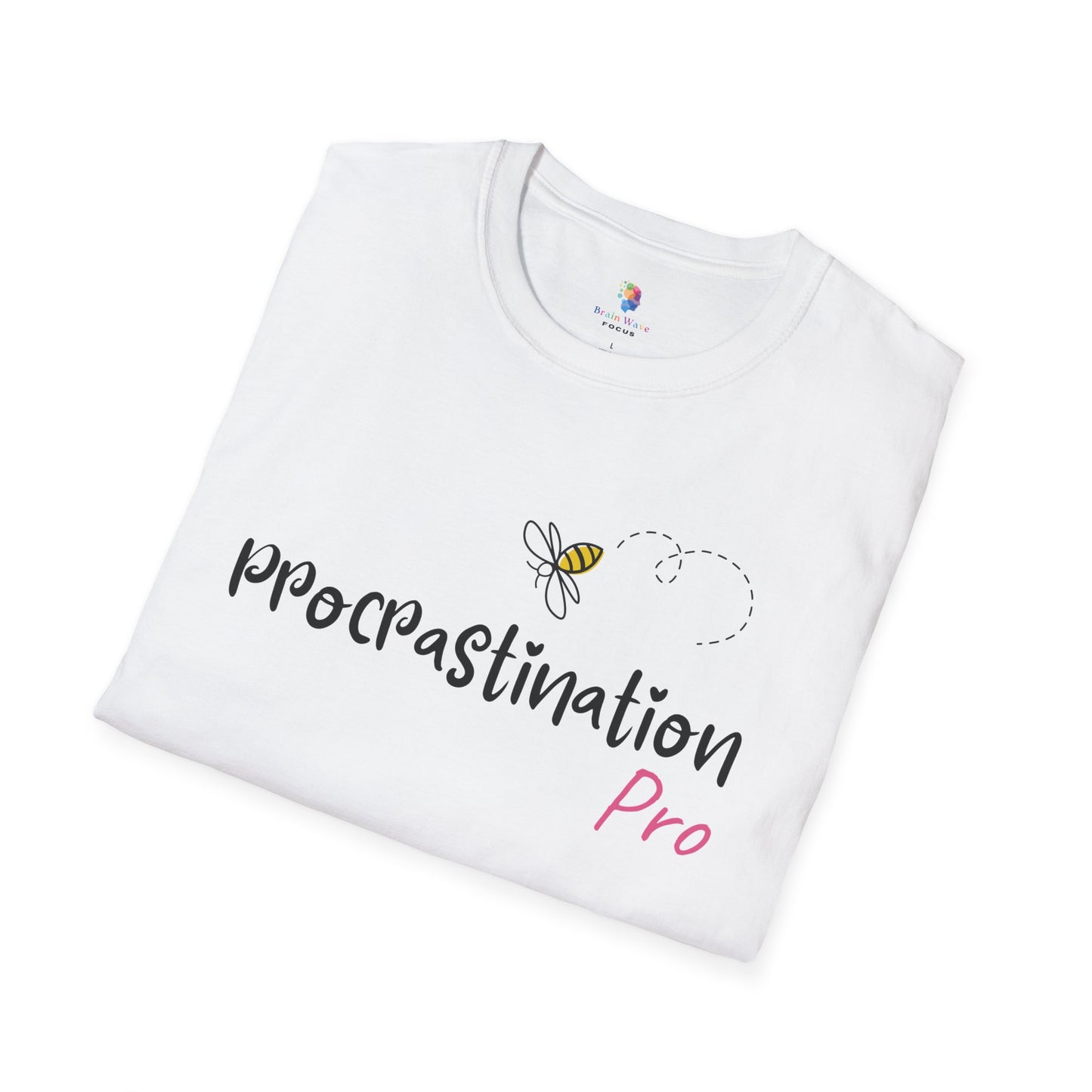 Unisex Softstyle T-Shirt - 'Procrastination Pro' Casual Tee - Brain Wave Focus