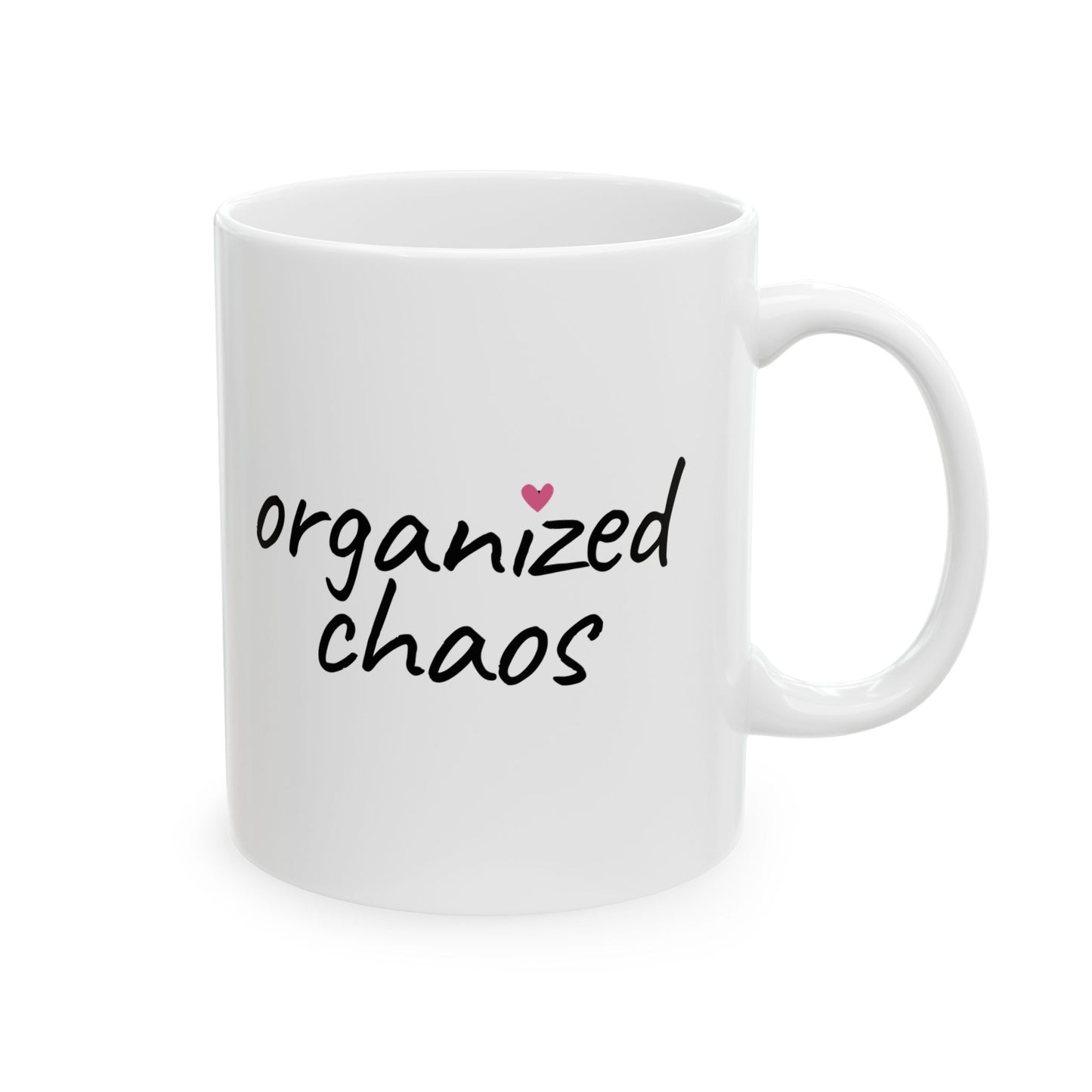 Inspirational Ceramic Mug - "Organized Chaos" - Perfect Gift for Motivated Individuals - Brain Wave Focus
