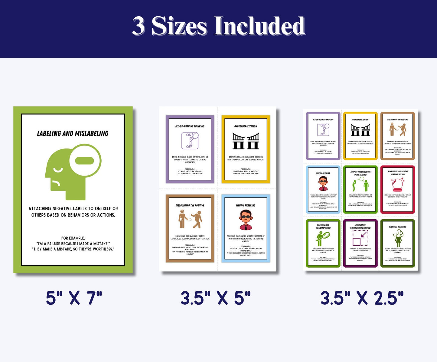 Cognitive Distortion Cards Set