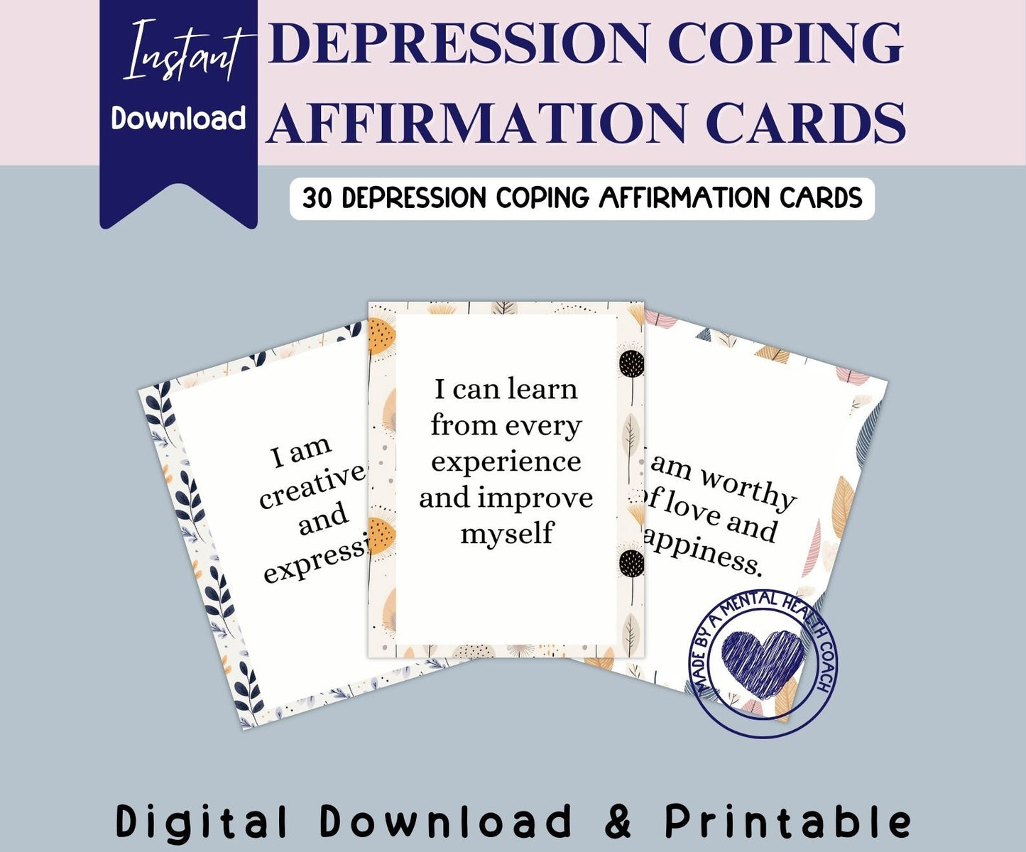 Depression Coping Statement Card Set