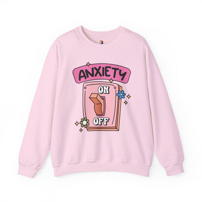 "Anxiety On/Off" Crewneck Sweatshirt