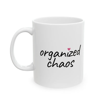 Inspirational Ceramic Mug - "Organized Chaos" - Perfect Gift for Motivated Individuals