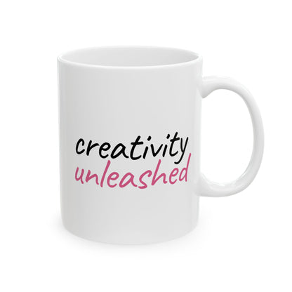 Inspirational Ceramic Mug - "Creativity Unleashed" - Perfect Gift for Motivated Individuals - Brain Wave Focus