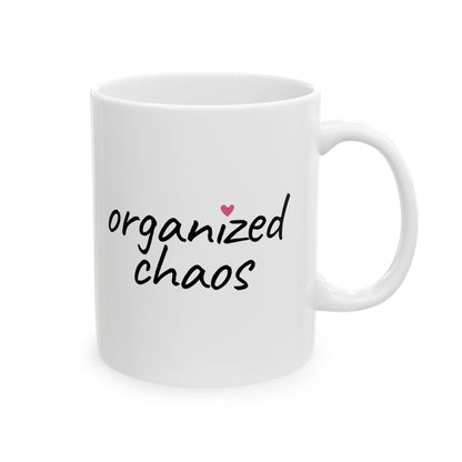 Inspirational Ceramic Mug - "Organized Chaos" - Perfect Gift for Motivated Individuals