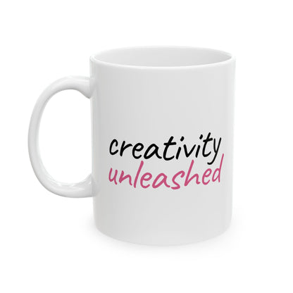 Inspirational Ceramic Mug - "Creativity Unleashed" - Perfect Gift for Motivated Individuals - Brain Wave Focus