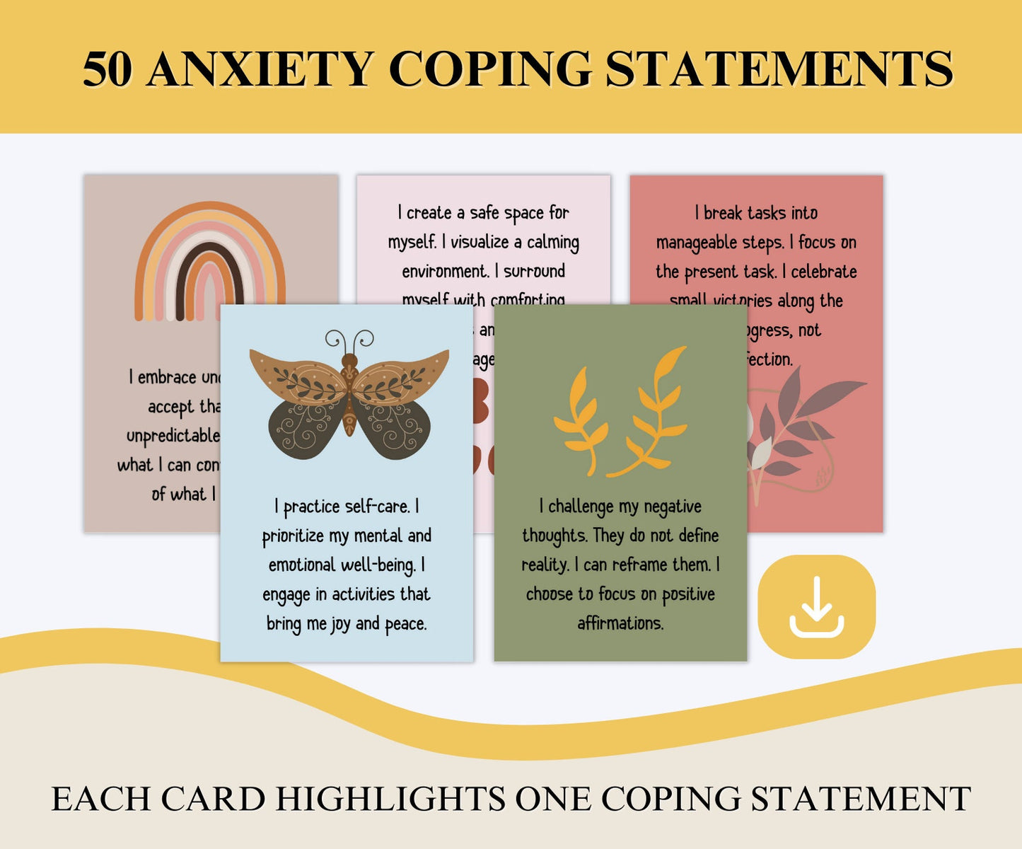 Anxiety Statement Flashcards Set