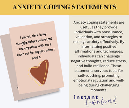 Anxiety Statement Flashcards Set