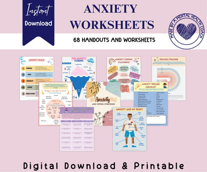 Anxiety worksheets Resource Bundle